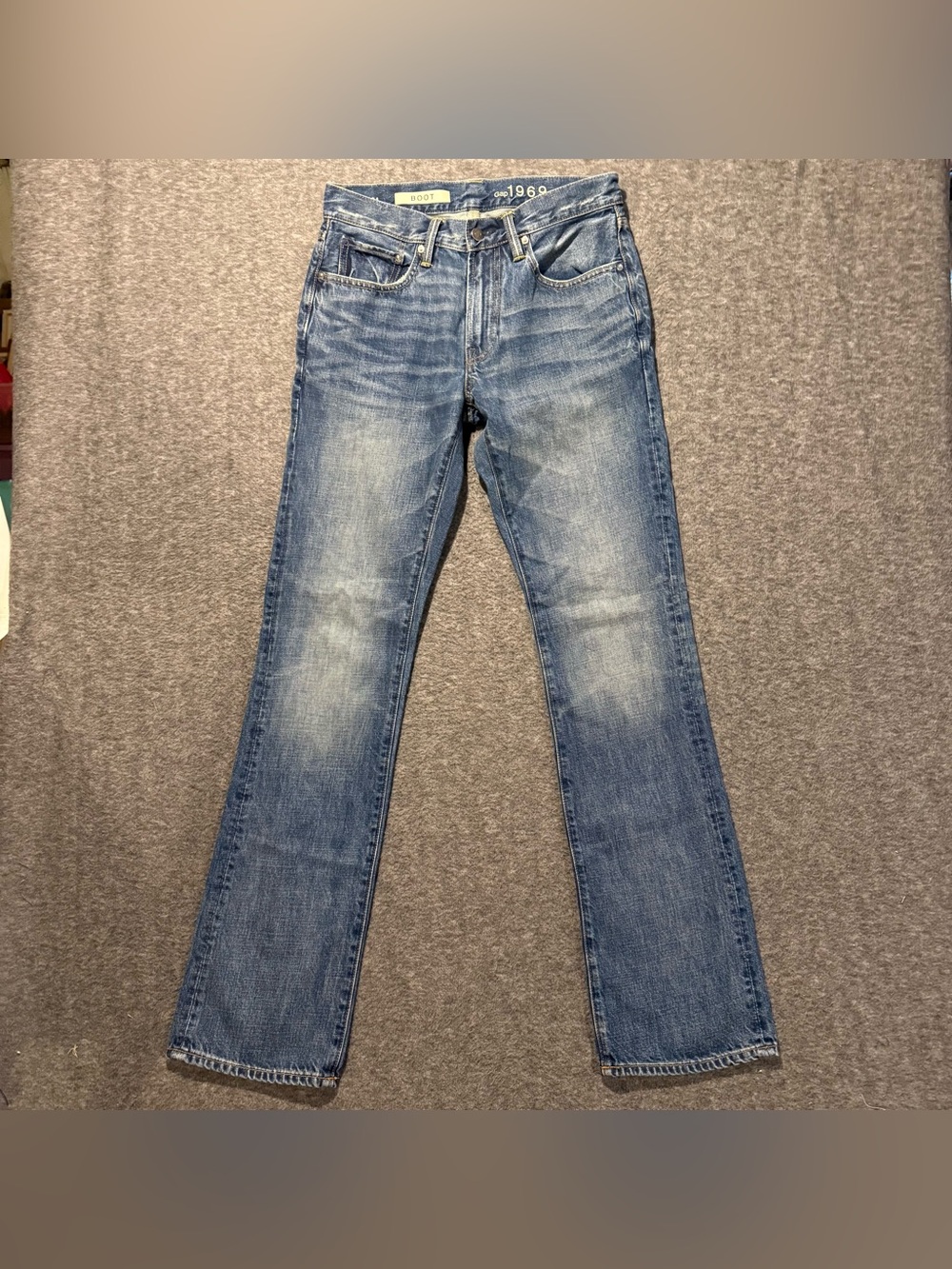 Gap 1969 Boot Jeans Mens 29x34 blue faded 100% Cotton Ringspun Comfort